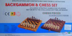 34-041-дървен шах с табла